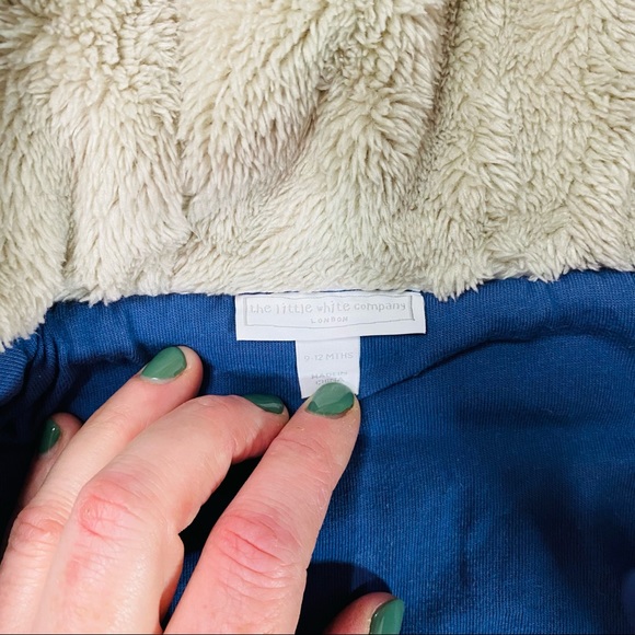 The White Company Blue Quilted Baby Pramsuit size 9-12 months - Picture 5 of 16